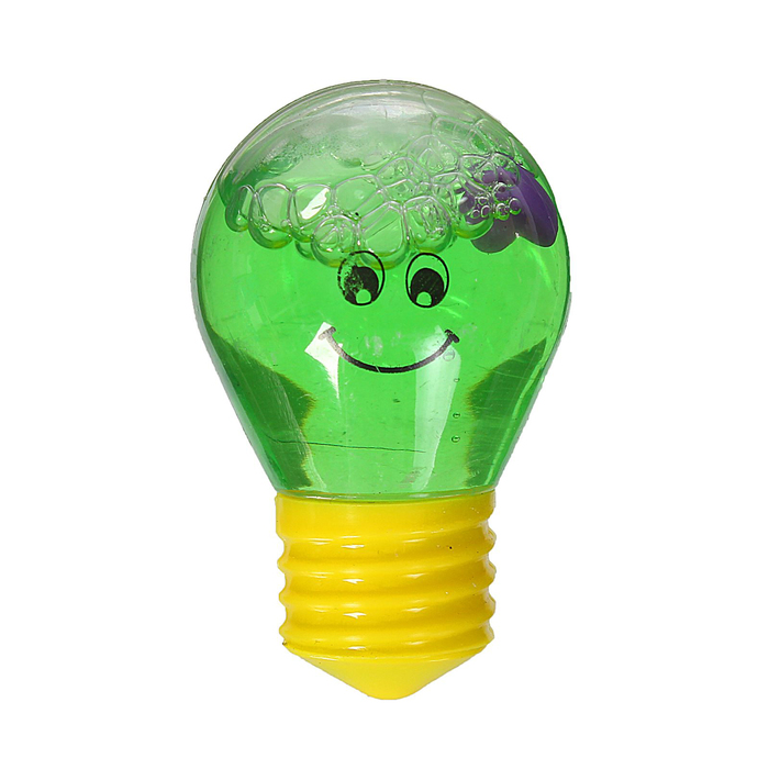 Лизун "Лампочка" твердый с игрушкой, цвета МИКС