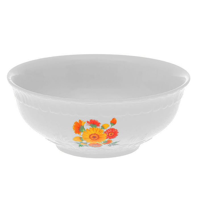 Салатник 1,2 л  "Оранжевые герберы"