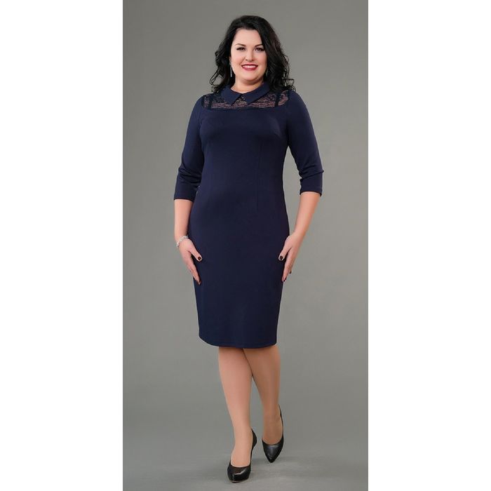 Платье женское, размер 58, цвет тёмно-синий 4750