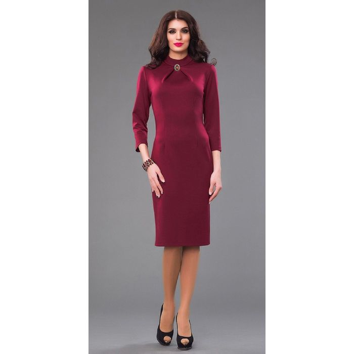Платье женское, размер 50, цвет вишнёвый 413