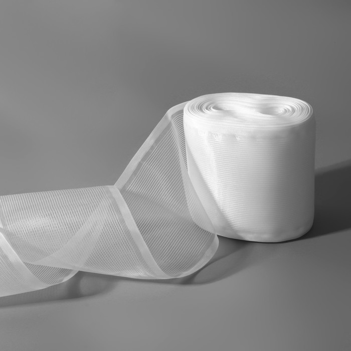 Лента для бантов, 80мм, 25м, цвет белый