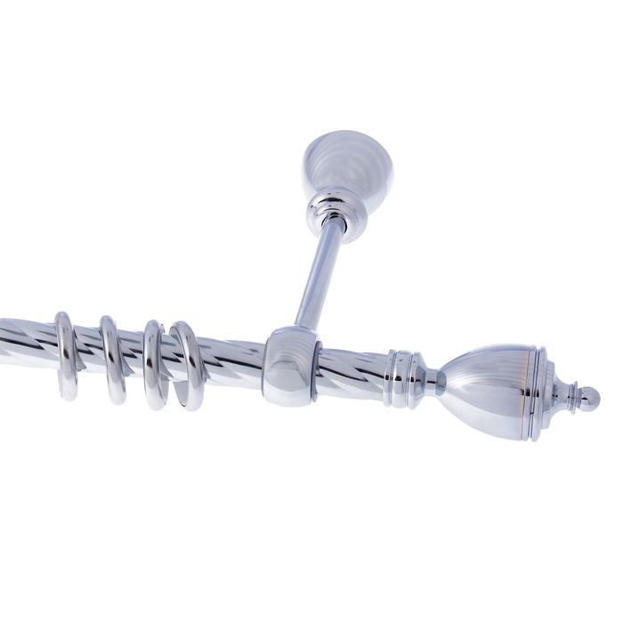 Карниз "Гамма" d=2 см, цвет серебро, длина 180 см