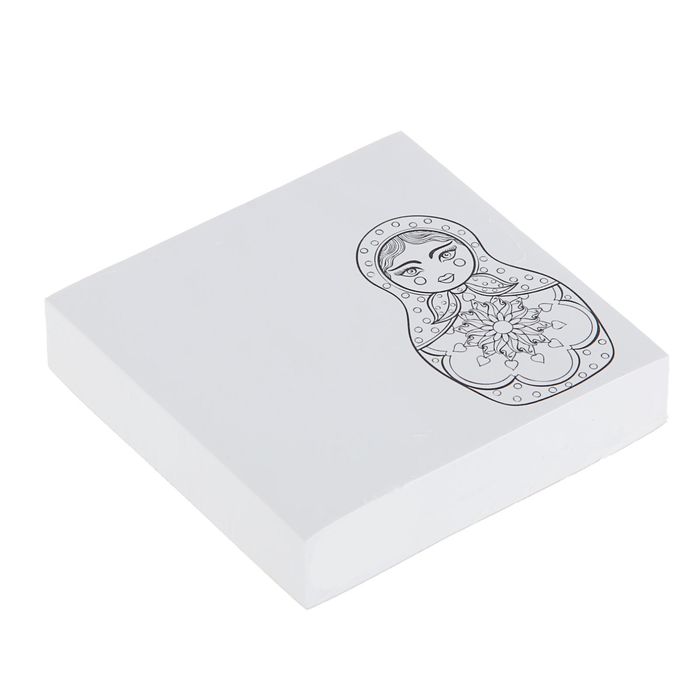 Блок бумаги для записей Антистресс 8,5х8,5см, 200 листов "Матрешка", офсет 70г/м2