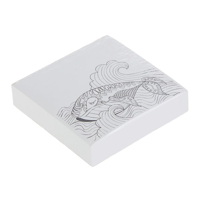 Блок бумаги для записей Антистресс 8,5х8,5см, 200 листов "Кит", офсет 70г/м2