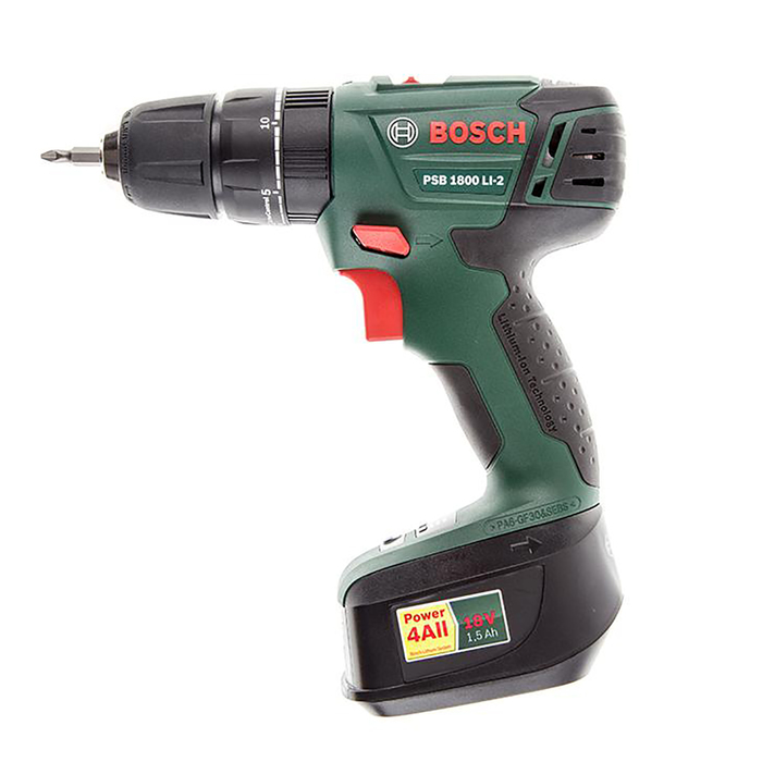 Аккумуляторная ударная дрель-шуруповерт Bosch PSB 1800 LI-2 (06039A3321), 2 акк.
