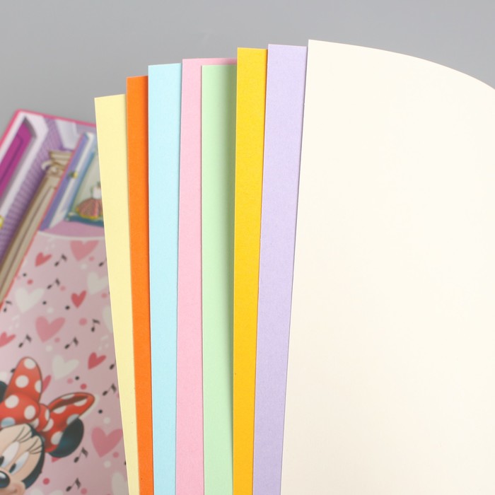 Фотокнига в твёрдой обложке на металлических кольцах с наклейками "Самая классная", Минни Маус