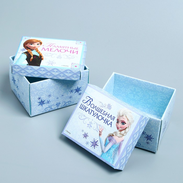 Набор для новорожденных: фотоальбом на 100 фото + памятные коробочки "Моя волшебная сказка", Холодное сердце