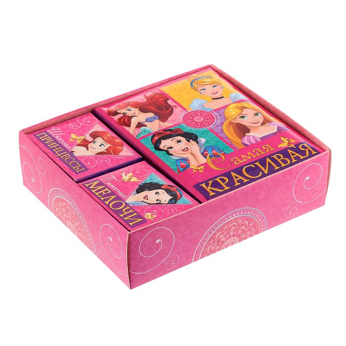 Набор для новорожденных: фотоальбом на 100 фото + памятные коробочки "Самая красивая", Принцессы