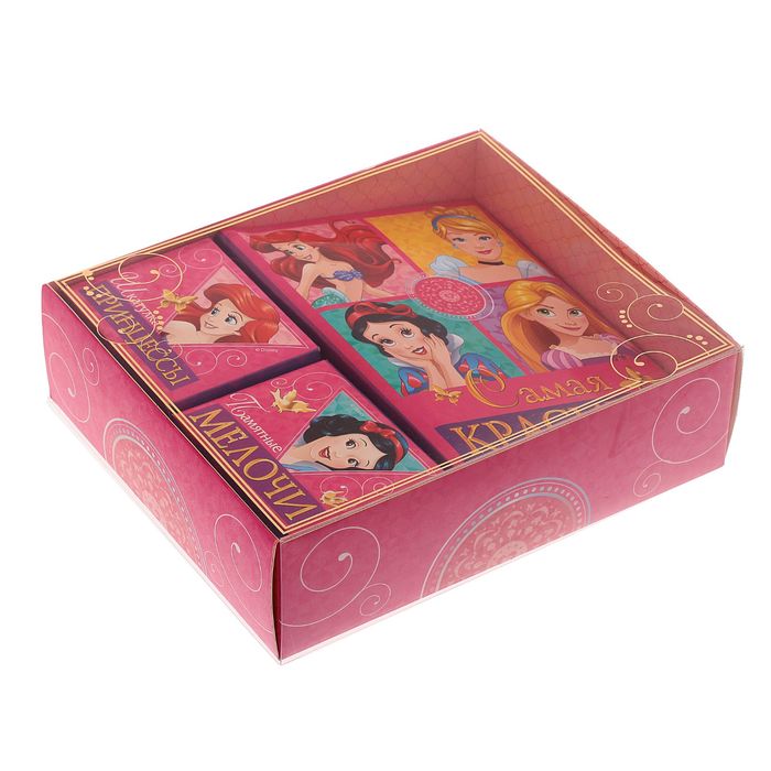 Набор для новорожденных: фотоальбом на 100 фото + памятные коробочки "Самая красивая", Принцессы