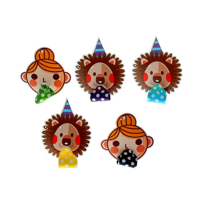 Карнавальный язычок "Веселые друзья" в наборе: 10 язычков, 10 картинок МИКС