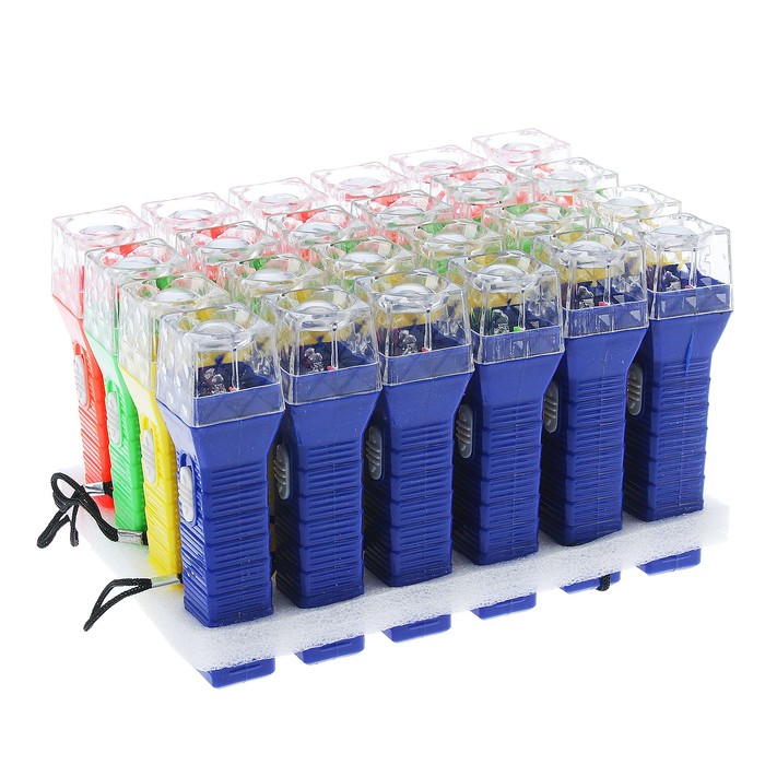 Фонарик с квадратной ручкой, 1 диод, микс