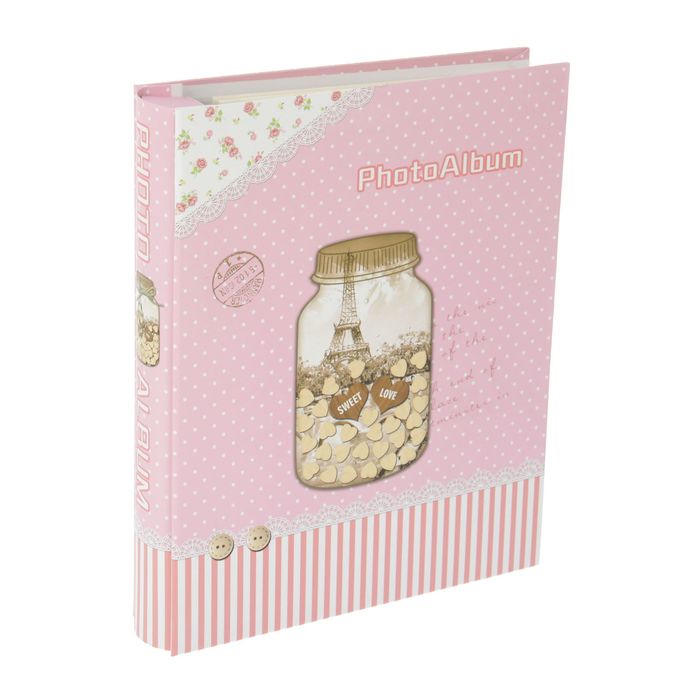 Фотоальбом магнитный 20 листов "Баночка с цветами и бабочкой" МИКС