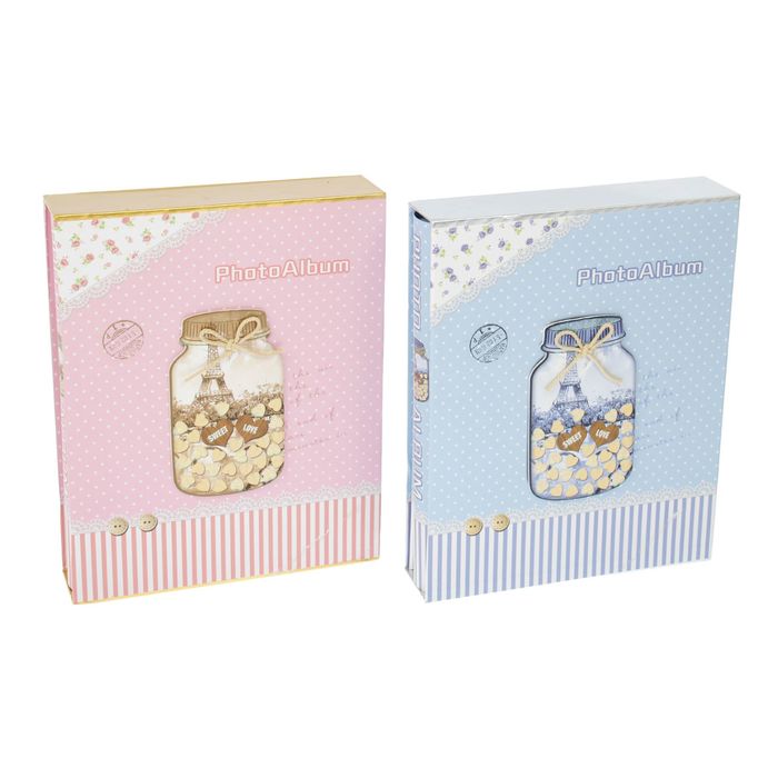 Фотоальбом магнитный 20 листов "Баночка с цветами и бабочкой" МИКС