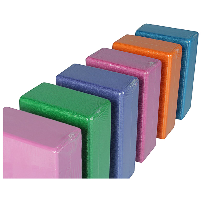 Блок для йоги 23х15х8 см, цвета микс