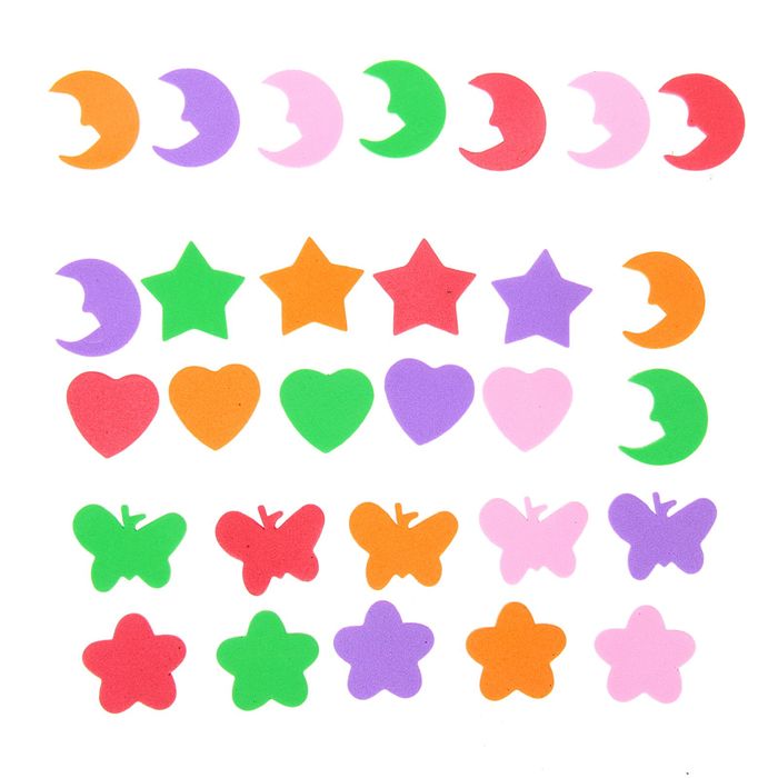 Наклейки мягкие "Микс", набор 30 шт