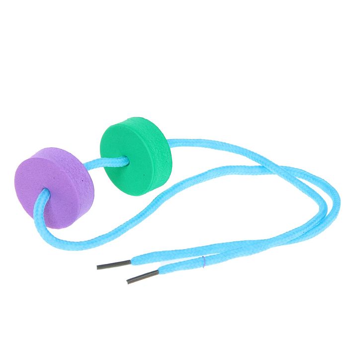 Шнуровка мягкая 24 элемента + 3 шнурка, кружок 3,5 × 1,5 см, шнурок — 70 см