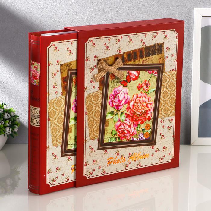 Фотоальбом на 400 фото 10х15 см "Пышные пионы" в коробке МИКС