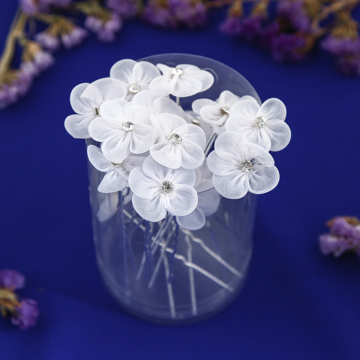 Шпилька для волос "Белый цветок"