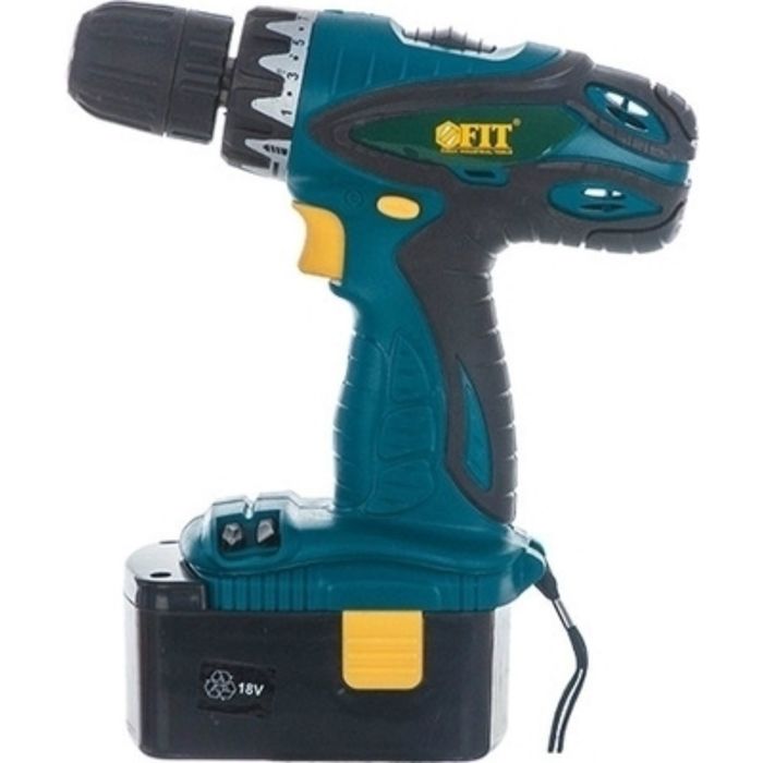 Дрель-шуруповерт акк. FIT CD-18RC 18,0В; 0-550об/мин; 16,0Нм; 2(Ni-Cd)1,3Ач; 3-5ч.
