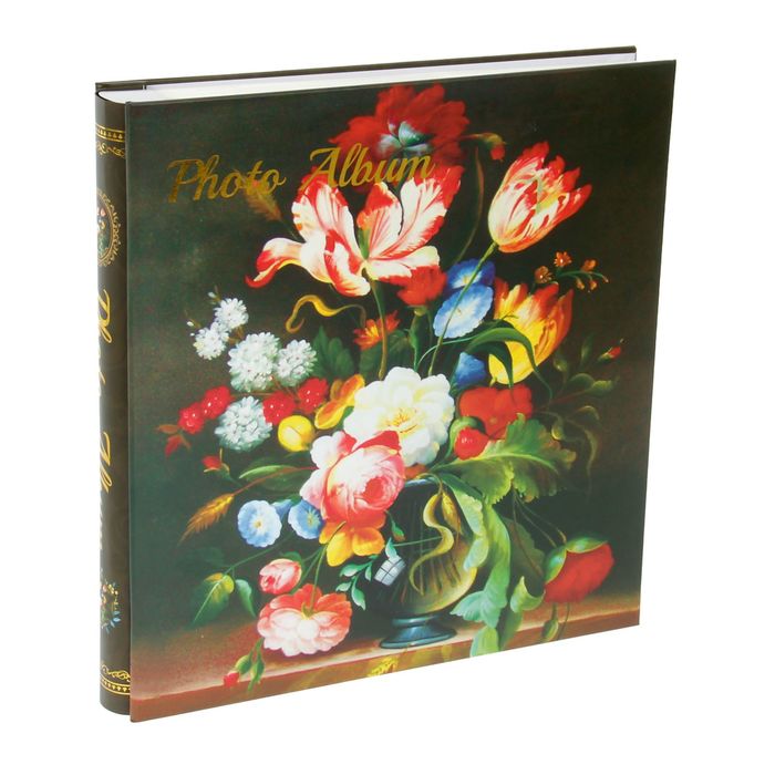 Фотоальбом на 620 фото 10х15 см, 13х18 см "Цветы в вазоне" в коробке
