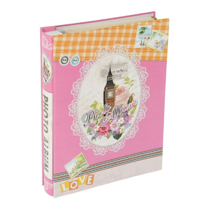 Фотоальбом магнитный 20 листов "Эйфелева башня в цветах" в коробке МИКС