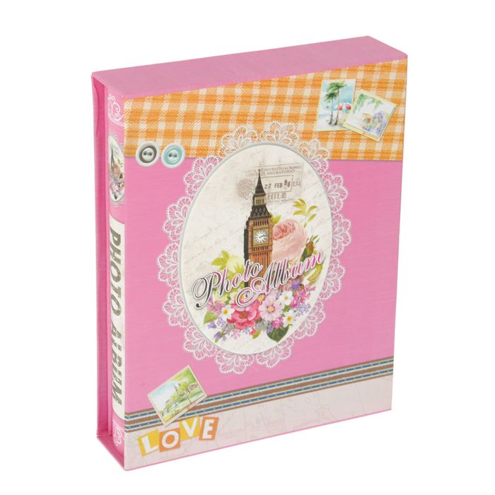 Фотоальбом магнитный 20 листов "Эйфелева башня в цветах" в коробке МИКС