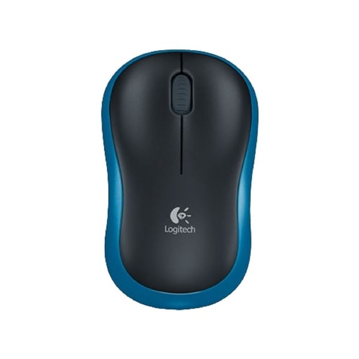 Мышь Logitech M185, синий, беспроводная, USB1.1