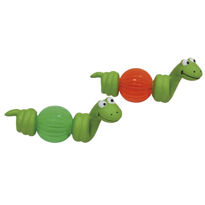 Игрушка для собак  Змея с мячом, 17 см, латекс/термопласт.резина, цвет в ассорт.