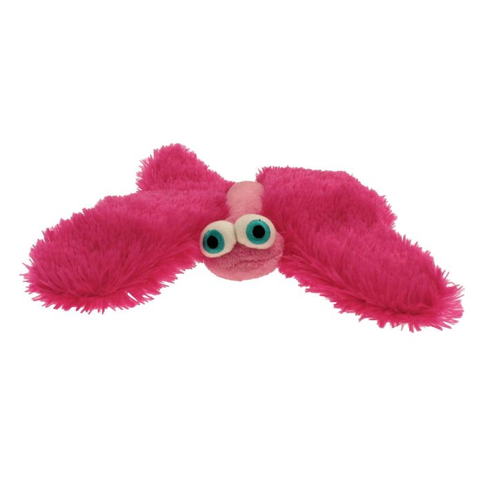 Игрушка для собак со звуком "Бабочка", 23 см, плюш, розовая