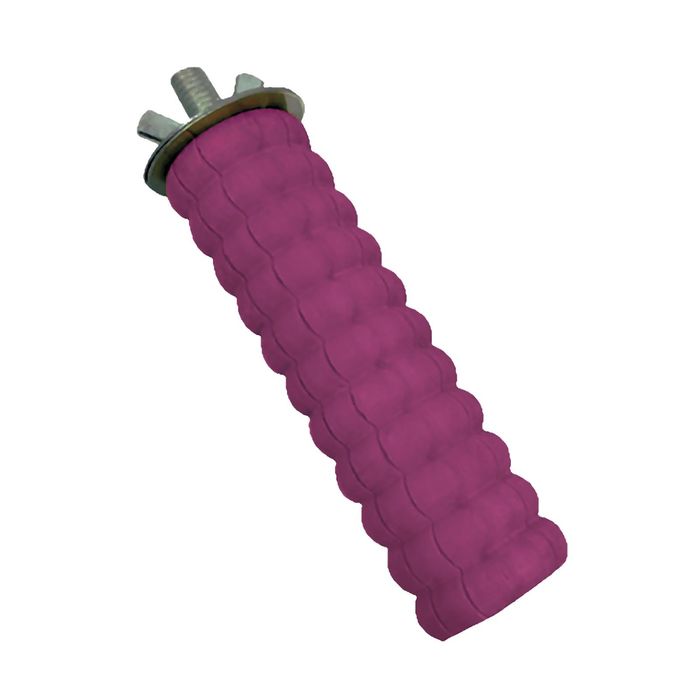 Деревянный "Цилиндр с выемками" для грызения с держателем, диам. 3х3х13 см