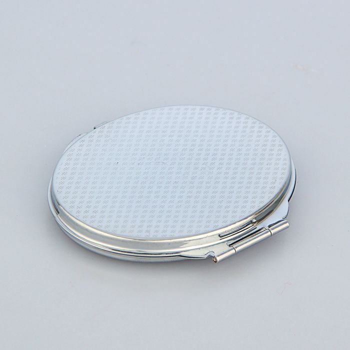 Зеркало из змеевика с одной стороны, серебро, овал 6-7 см