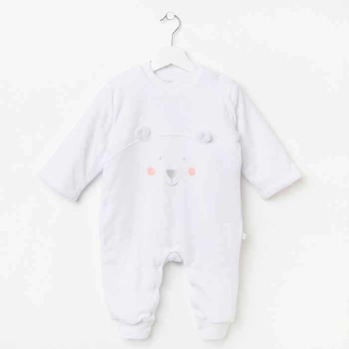 Комбинезон для мальчика, рост 74 см (44), цвет белый