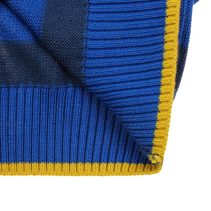 Джемпер для мальчика, рост 104 см (60), цвет тёмно-синий, принт полоска