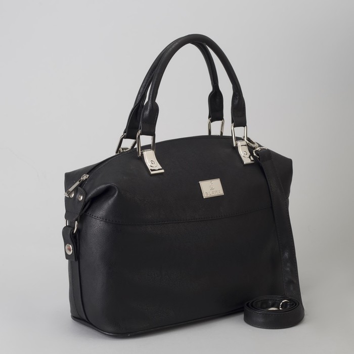 Сумка женская на молнии, 1 отдел, длинный ремень, цвет чёрный