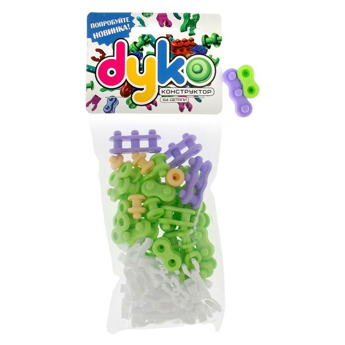 Конструктор "Дуко №3", 64 детали