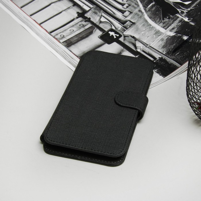 Чехол-книжка "Norton" для телефона универсальный, 5,2"-5,5", с выдвижным механизмом, цвет чёрный