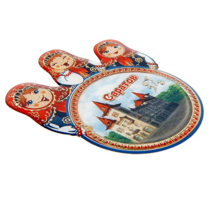 Магнит с матрёшками «Саратов»