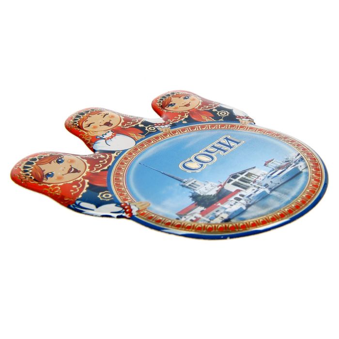 Магнит с матрешками «Сочи», 6 х 7.4 см