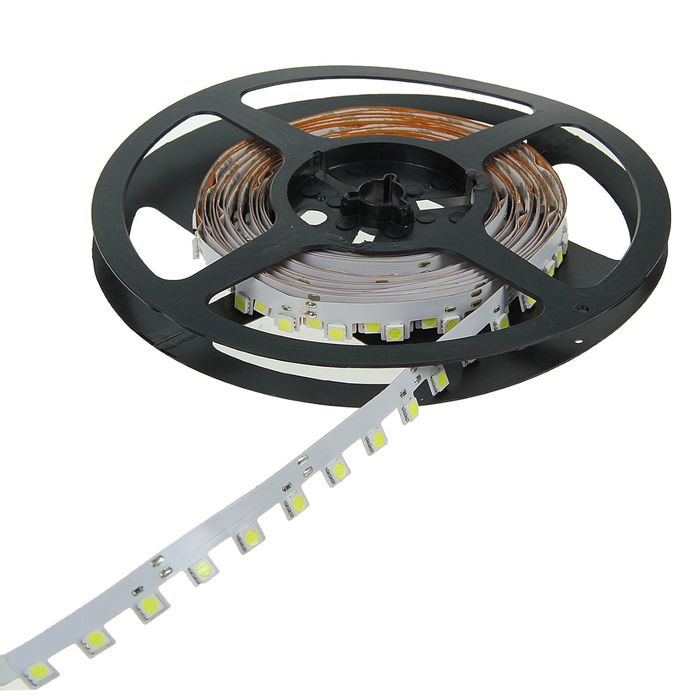 Светодиодная лента Uniel, 14.4 Вт, 5 м, IP20, бордюр, гибкая, фигурная, свет холодный белый