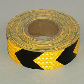 Светоотражающая лента, самоклеящаяся, желтая с пунктиром, 5 см х 45 м от Сима-ленд