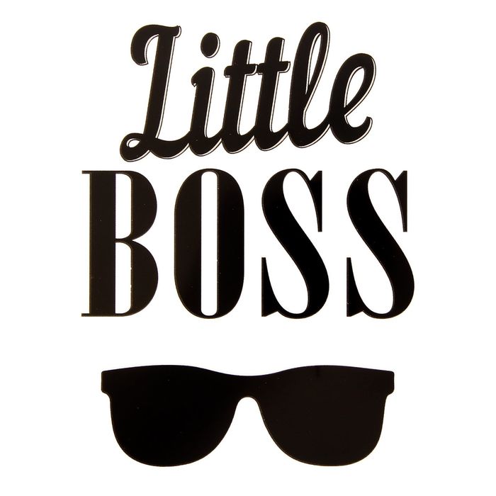 Термонаклейка для декорирования текстильных изделий "Little Boss", 14 х 14 см