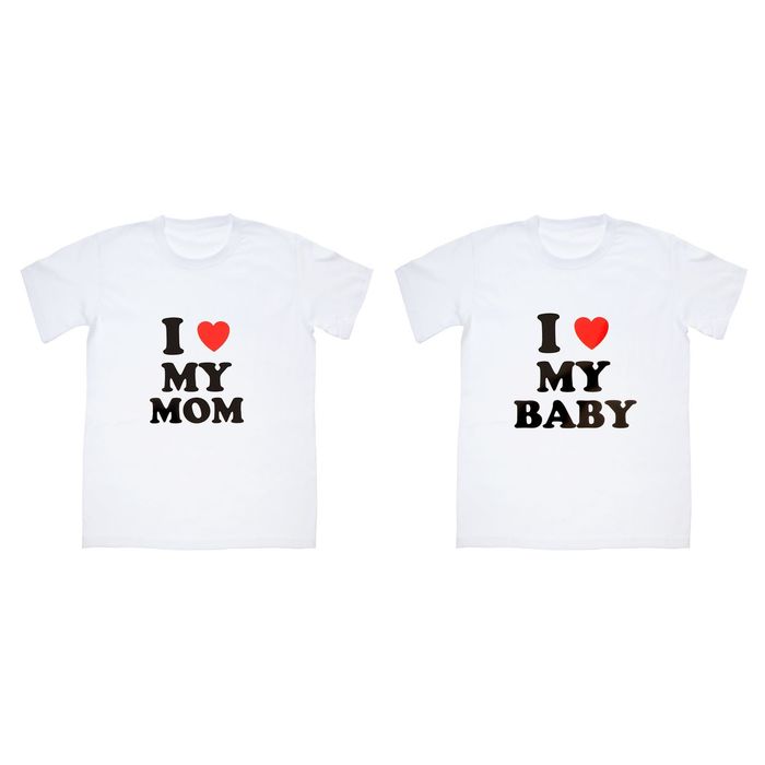 Набор термонаклеек для декорирования текстильных изделий "I love my mom" (2 шт), 14 х 14 см 152976