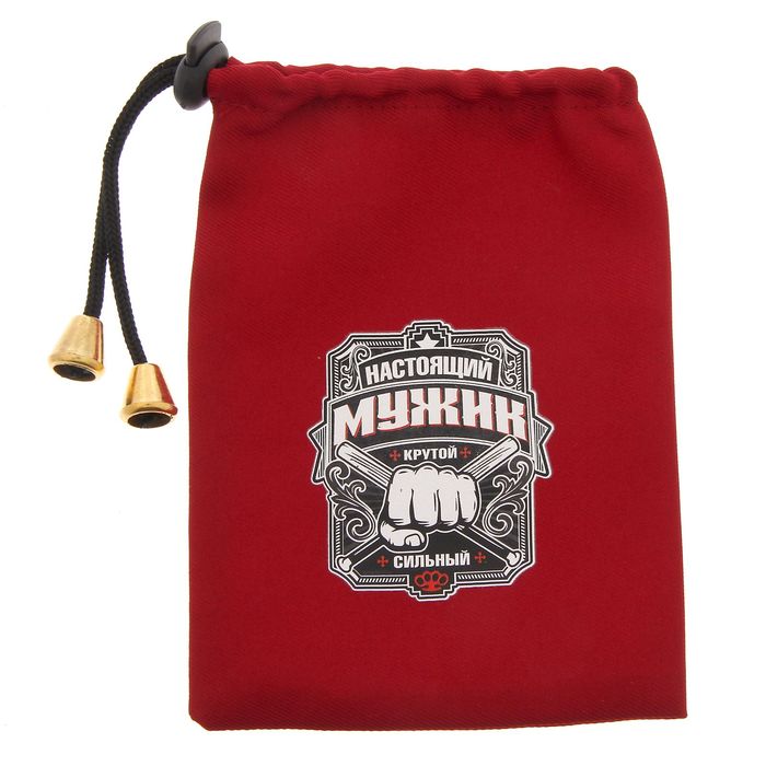 Фляжка в чехле "Настоящий мужик", 180 мл