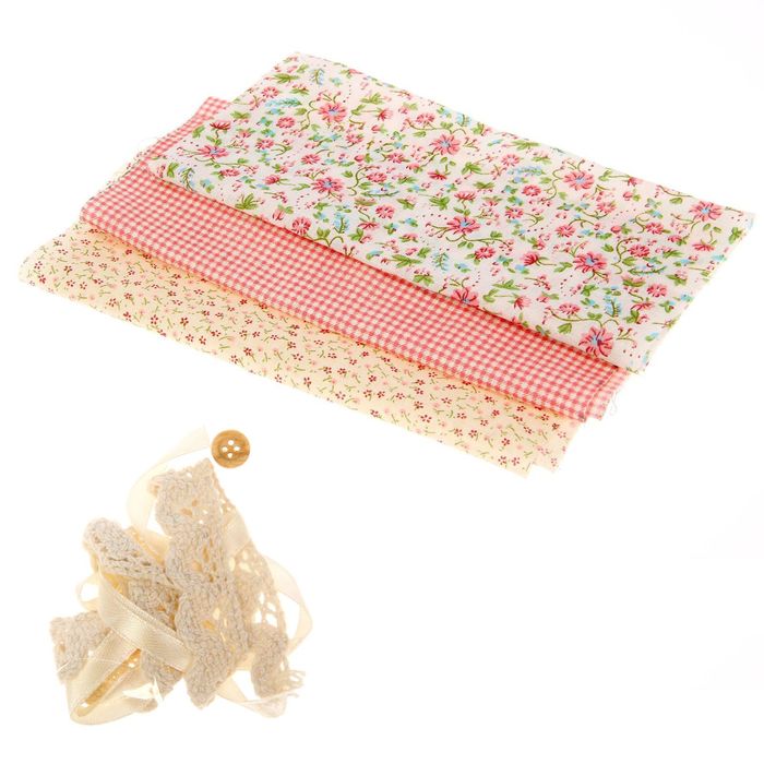 Мягкая игрушка «Сердечки – подвески», набор для шитья, 18 × 11,5 × 2,5 см