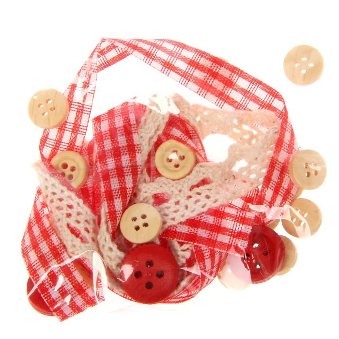 Мягкая игрушка «Гирлянда из мягких сердечек– романтика », набор для шитья, 18 × 11,5 × 2,5 см