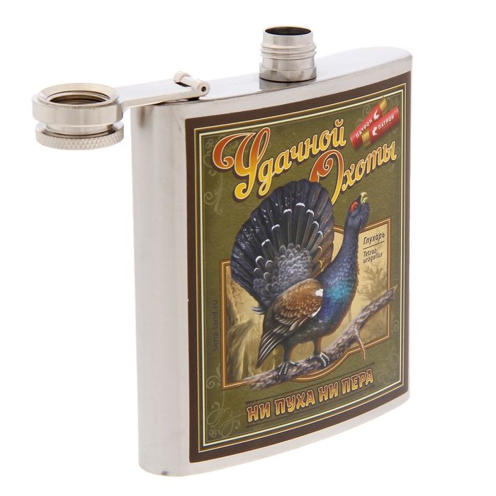 Фляжка "Удачной охоты. Глухарь", 180 мл