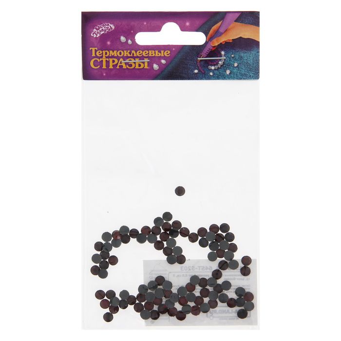 Термоклеевые стразы, размер 1 шт 0,5 см, 5 гр, цвет Golden