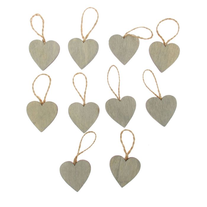 Декоративный элемент "Сердечко", подвесной, набор 10 шт.