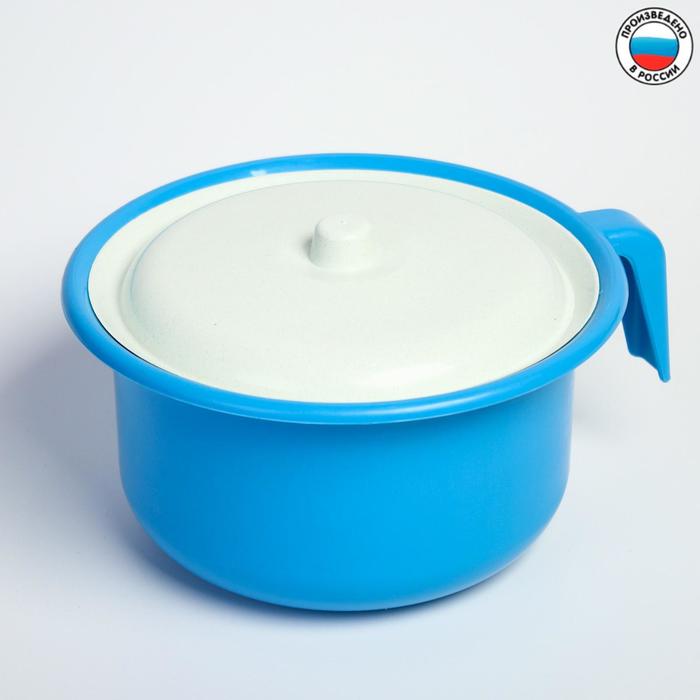 

Горшок детский с крышкой, цвет голубой