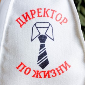

Шапка для бани "Директор по жизни", эконом, войлок, синтетика